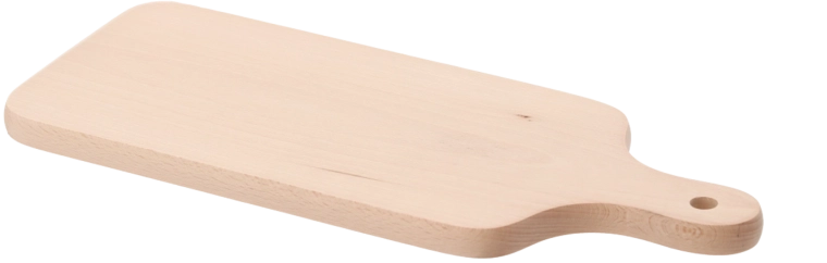 Drevená krájacia doska s rukoväťou 36 × 15,5 cm