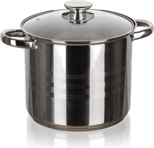 Nerezový hrniec 22 cm so sklenenou pokrievkou 7,2 l LIVING