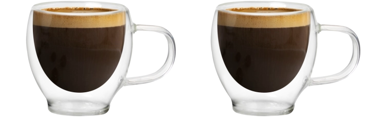 Termické šálky s dvojitou stenou 90 ml – sada 2 ks