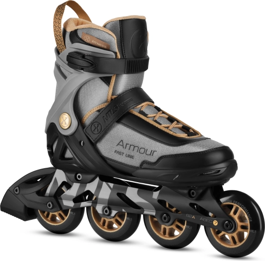 Inline korčule NILS Extreme Armour sivé – 38