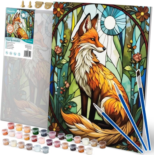 Maľovanie podľa čísel 40 × 50 cm – líška MASSIDO