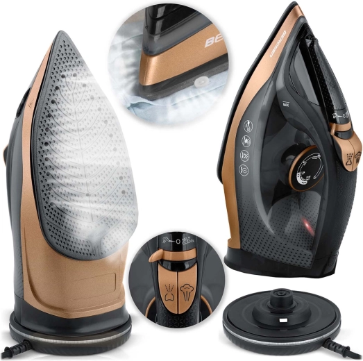 Bezdrôtová naparovacia žehlička Berdsen 2600 W s keramickou žehliacou plochou