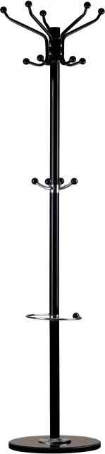 Stojanový vešiak na oblečenie, oblečenie, dáždniky, mramorová čierna ModernHome