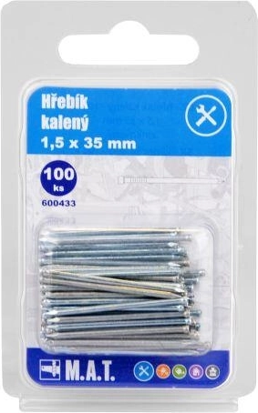 Kalené klince 35 × 1,5 mm pozinkované, 100 ks