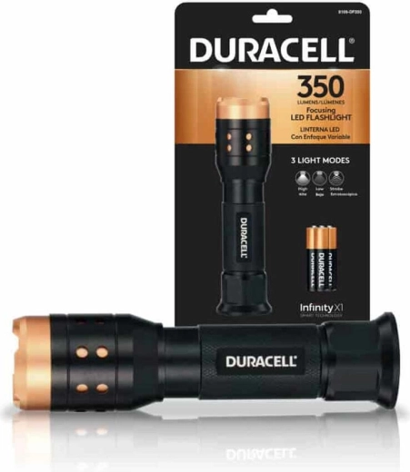 Duracell hliníková zaostrovacia baterka 350 lm, 3× AAA