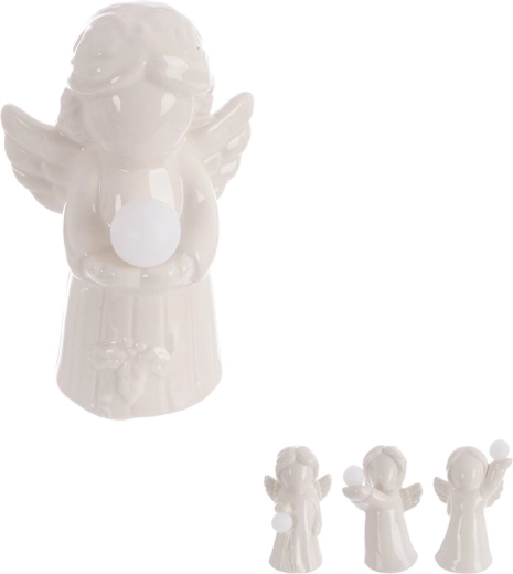 Porcelánový anjel s LED svetlom mix