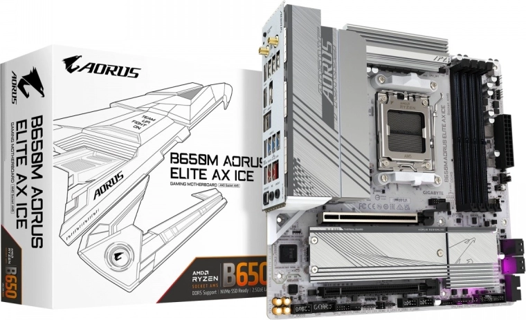 Gigabyte Aorus B650M A Elite AX ICE základná doska mATX AM5