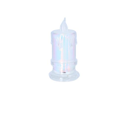 LED sviečka 4,5 × 9,5 cm polopriesvitná mix vzorov