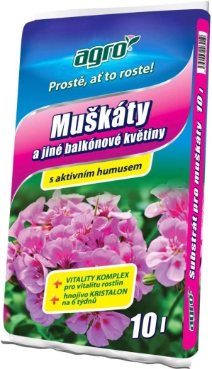 Substrát pre muškáty 10 l Agro