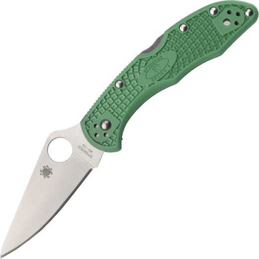Spyderco Delica 4 Lightweight flat ground zelený zatvárací nôž