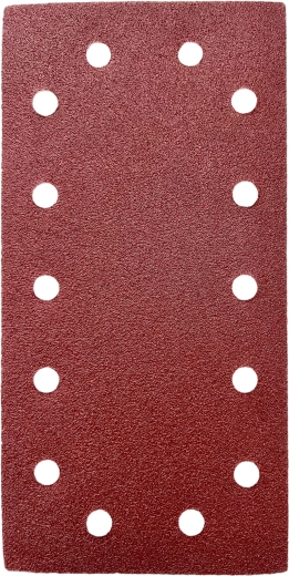 Brúsny výsek 115 × 230 mm, zrnitosť 180, 14 otvorov, so suchým zipsom (5 ks)