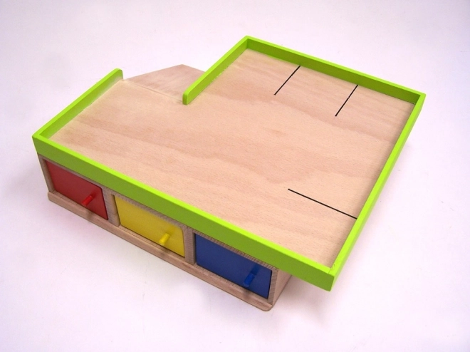 Drevená garáž pre 9 autíčok