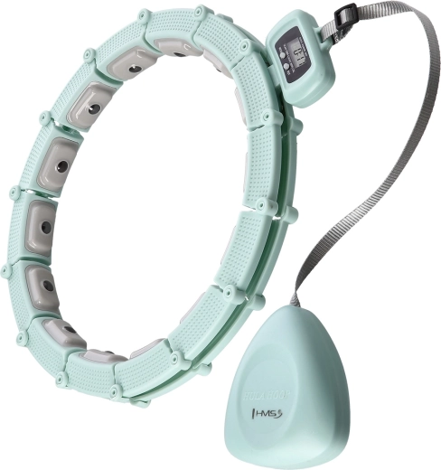 Masážny hula hoop so závažím a počítadlom HMS HHM14 – zelený