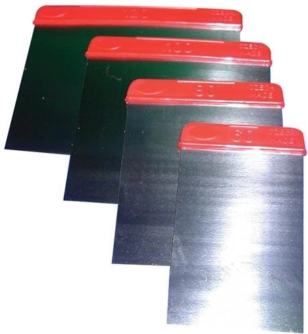 Sada oceľových stierok 60, 80, 100 a 120 mm