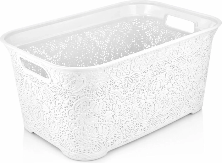 plastový kôš na čistú bielizeň 35 l biely