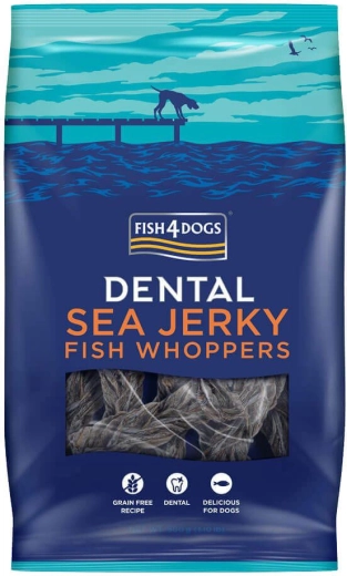 Fish4Dogs dentálne maškrty z morskej bielej ryby pre psy, kúsky 500 g