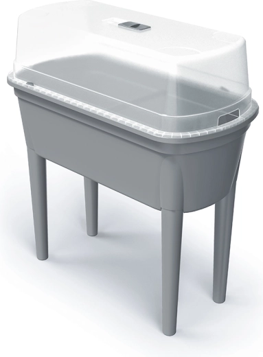 Sadbovač s polykarbonátovým vekom BLOOMO 77,5 cm – sivý kameň