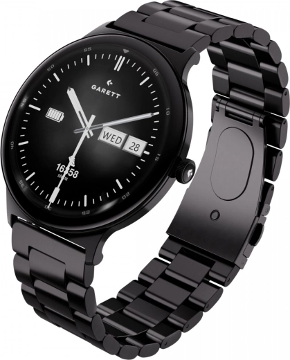 Chytré hodinky GARETT Quantum s oceľovým a koženým remienkom