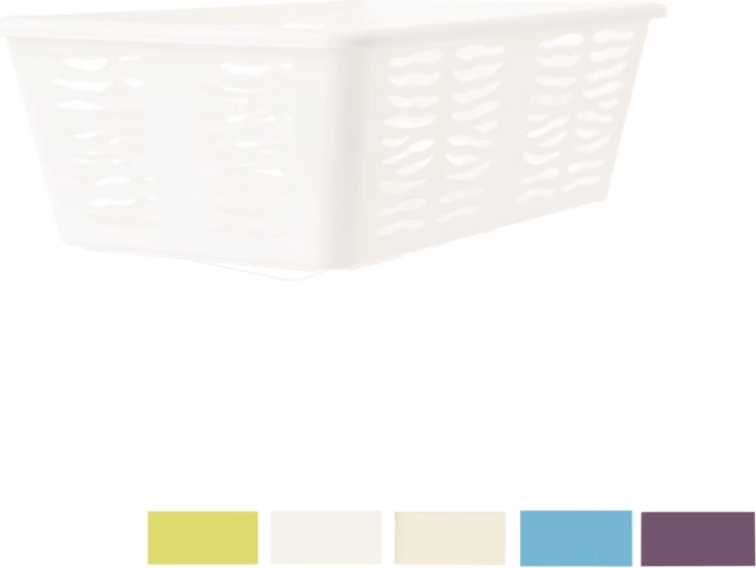 Úložný košík Zebra – plastový organizér, mix farieb 25 × 15,8 × 8,1 cm