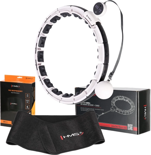 Súprava masážny kruh HMS HHM16 s počítadlom a závažím + zoštíhľujúci pás BR163