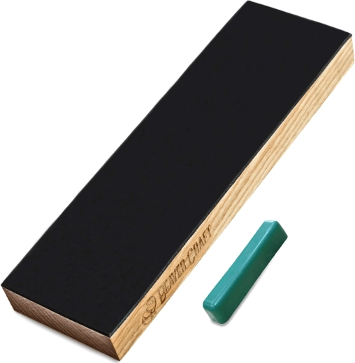 Kožená brúsna paleta Beavercraft s jednou stranou a leštiacou pastou P01