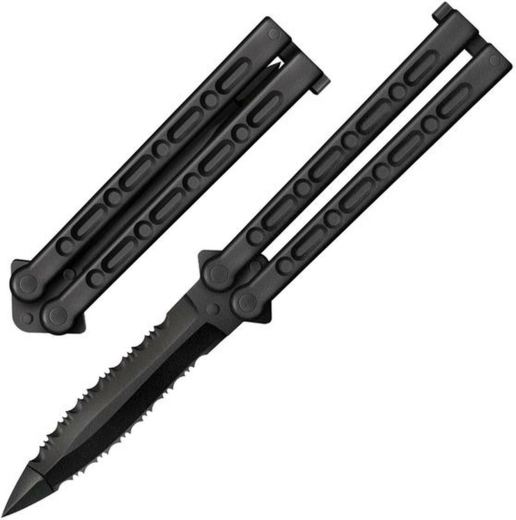 Motýlik COLD STEEL FGX Balisong, čierny, 12,7 cm, Griv-Ex