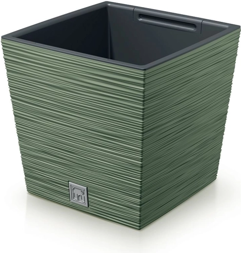 Kvetináč Furu Square Low 24 cm zemito zelený