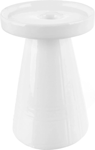 Biely porcelánový svietnik