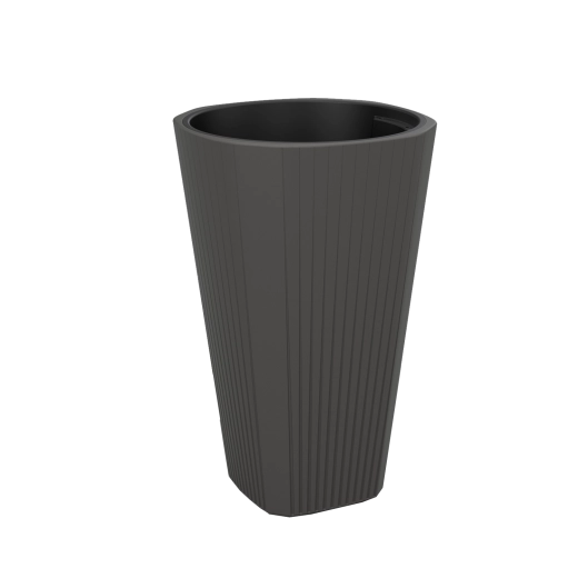 Kvetináč MUZA s vložkou 39 cm antracit