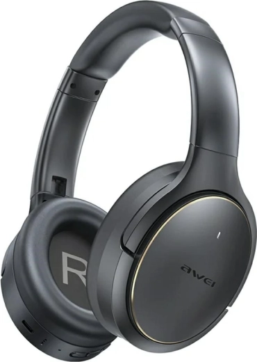 Bezdrôtové náhlavné slúchadlá Awei AT20 s ANC a ENC, čierne