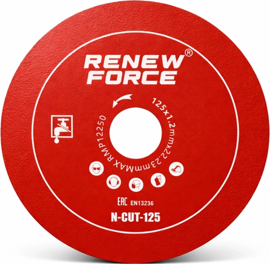 Diamantový kotúč Renew Force 125 mm na brúsenie a presné rezanie