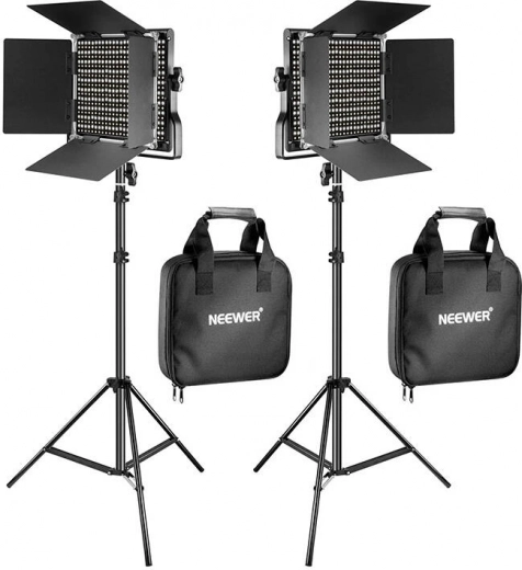 Neewer sada dvojfarebných LED panelov 660 40 W (3200–5600 K) so stojanmi a klapkami