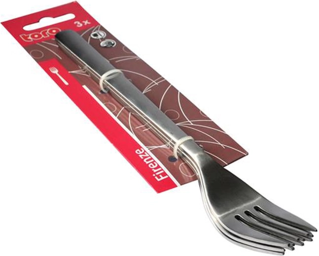 Nerezová jedálenská vidlička TORO Firenze, sada 3 ks