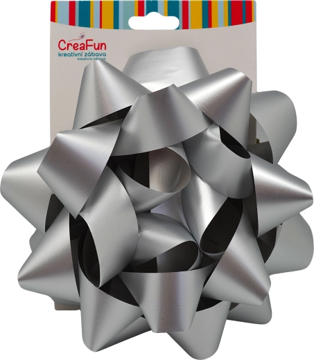 Strieborná darčeková mašľa 20 cm