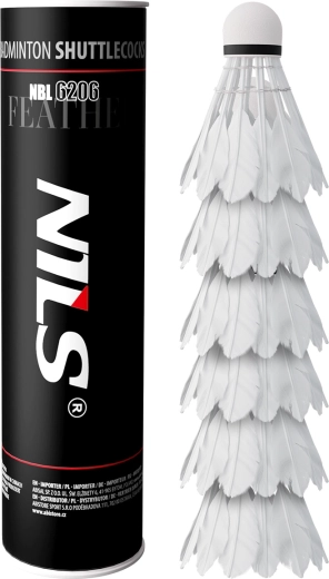 Bedmintonové košíky z peria NILS NBL6206, 6 ks