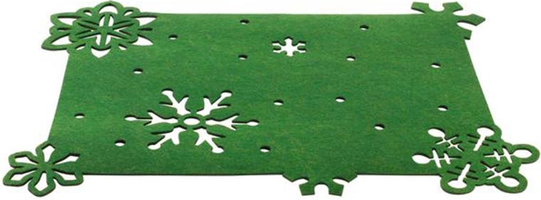 Plstené prestieranie Toro 45 × 35 cm vianočné zelené