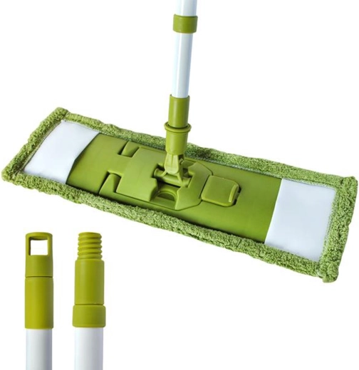 Mop na podlahu TORO s teleskopickou násadou, zelený