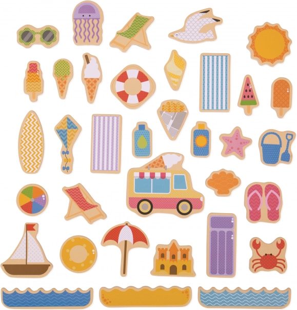 Bigjigs Toys magnety prázdniny pri mori