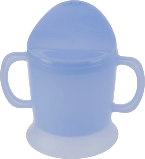 Detský plastový hrnček s náustkom 0,23 l modrý