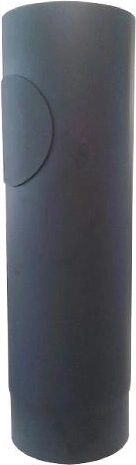 Dymová rúrka s otvorom 120 mm, dĺžka 500 mm, hrúbka 1,5 mm, čierna