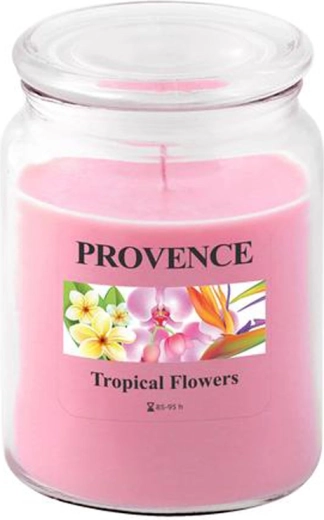 Vonná sviečka v skle PROVENCE tropické kvety 95 hodín