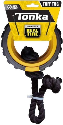 Tonka gumové mega preťahovadlo s lanom pre psov 38 cm