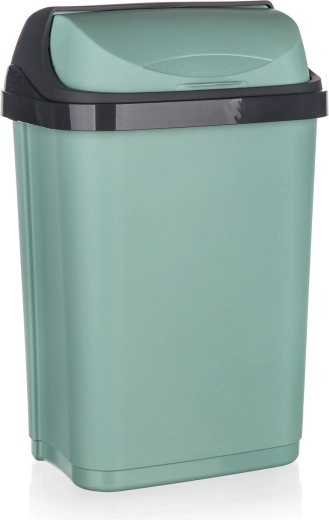 Odpadkový kôš 10 l so swing vekom, plast, zelený