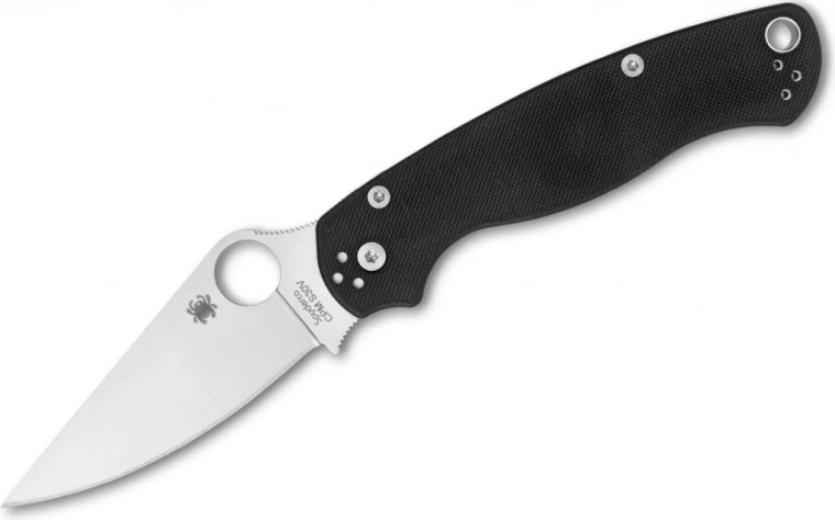 Vreckový nôž Spyderco Para Military 2, čierny G10, saténová čepeľ 8,7 cm