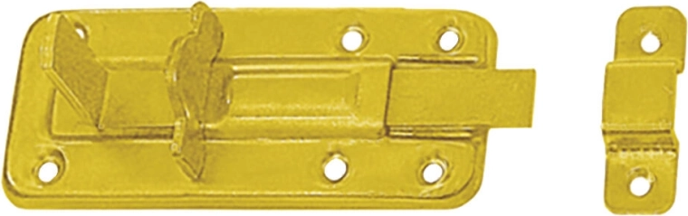Zástrč s miestom pre visiaci zámok 80 × 40 × 1,0 mm, žlto zinkovaná oceľ