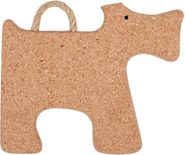 Korková podložka v tvare psa 28 × 26 × 2 cm