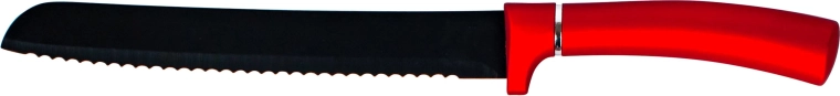 Nôž na chlieb Kitchisimo s červeno‑striebornou rukoväťou