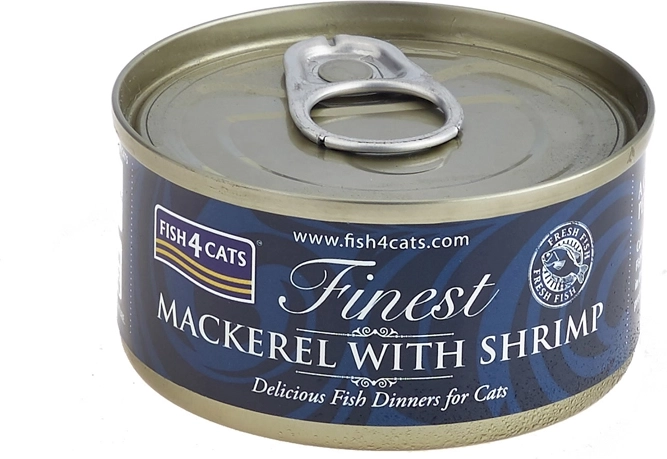 Fish4Cats konzerva pre mačky s makrelou a krevetami 70 g