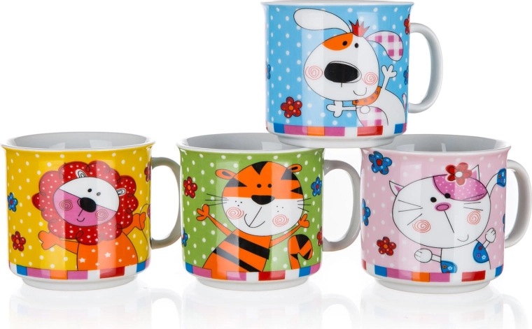 Keramický detský hrnček Animals 210 ml – mix veselých dekorov