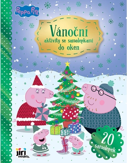 Vianočné aktivity so statickými nálepkami na okná Prasiatko Peppa